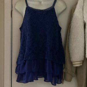 D-Signed Blue Descendants Sleeveless Top Size L 14-16